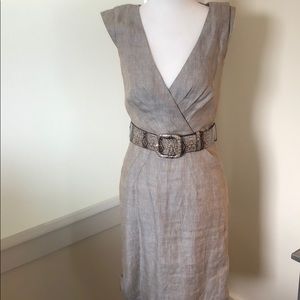 Antonio Melani Linen-like Belted Shift Dress